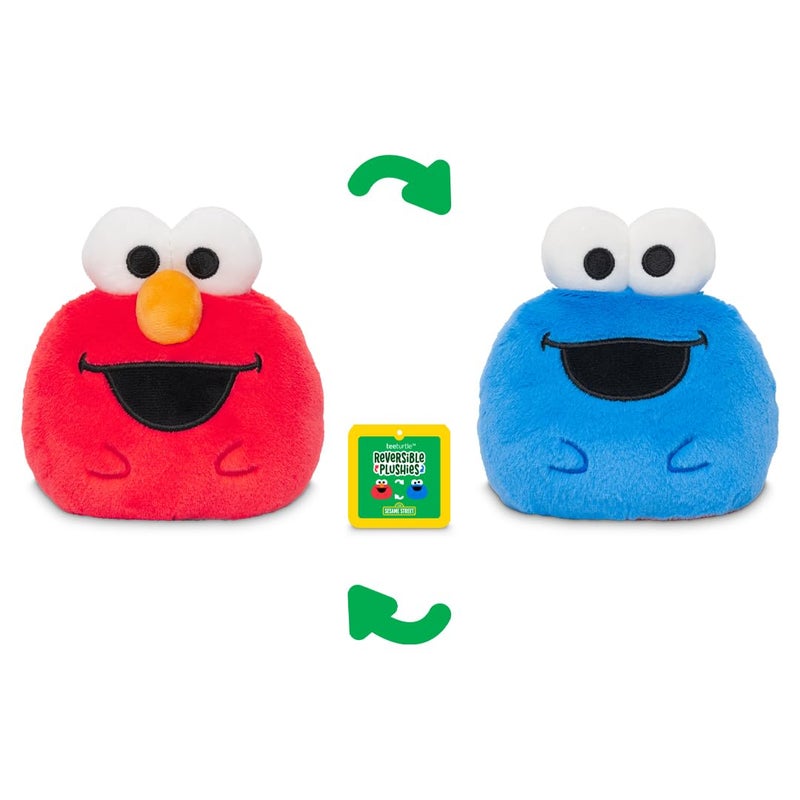 TeeTurtle Elmo and Cookie Monster 4" Reversible Sesame Street Plushie - Cute Kawaii Soft Stuffed Mood Toy for Kids and Adults - Image 2