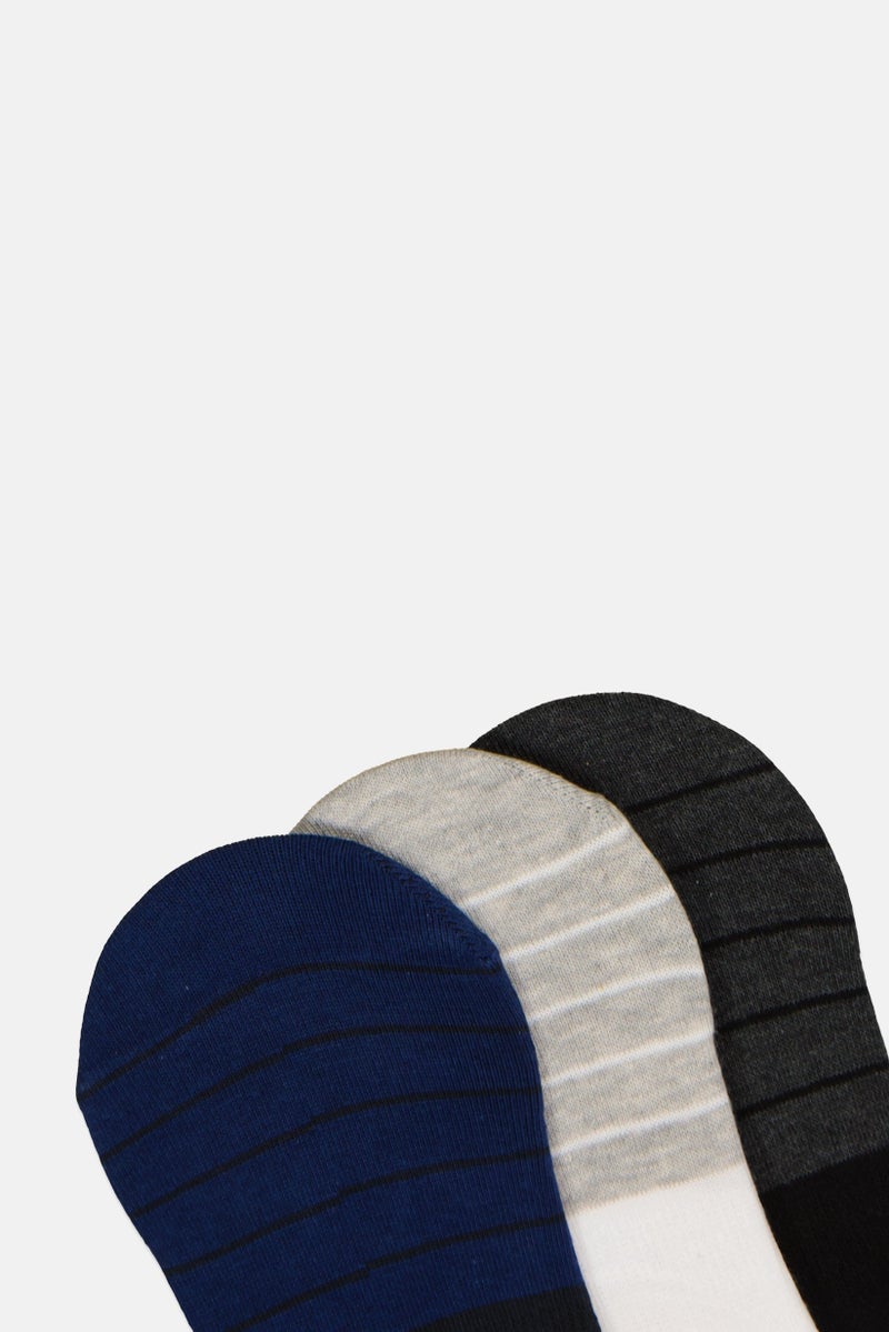 RBX Men 3 Pairs Brand Logo Invisible Socks, Multicolor - Image 4