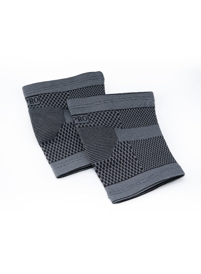 SOLPRO Pivot  Jacquard Knee Pad for Men & Women | Joint Stabiliser for All Sports, Gym & Rehab Workouts | Joint Pain Relief for Active Lifestyle Injury Recovery & Arthritis (Black/Dark Grey) - Image 1