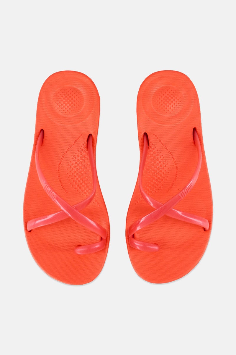 FitFlop Women Iqushion Wave Slip On Slippers, Peach  - Image 3