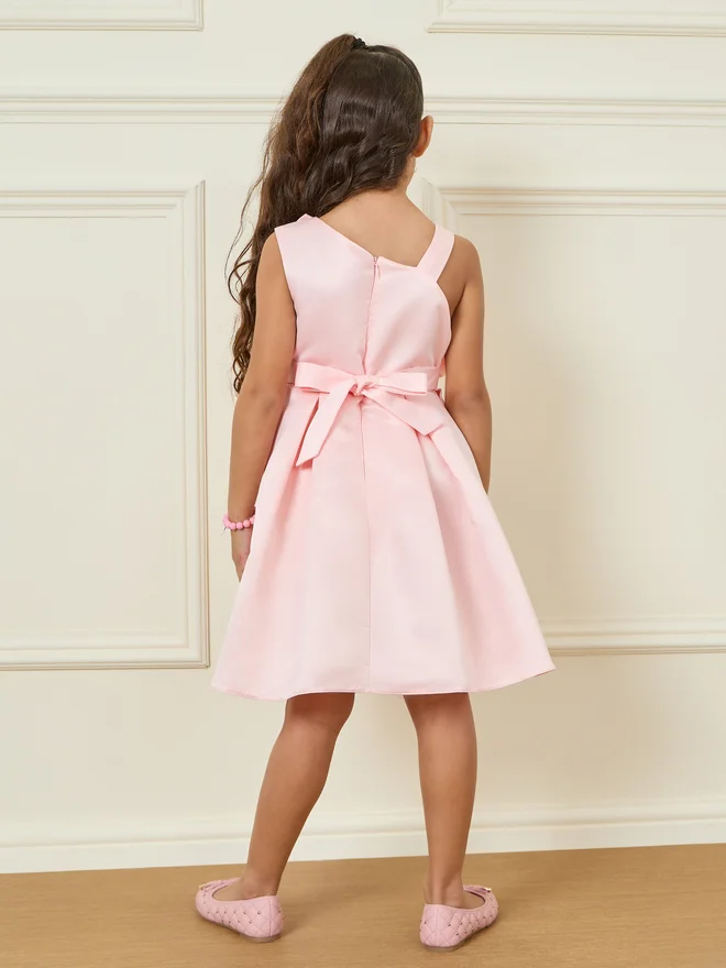 Styli Satin Bow Party Dress