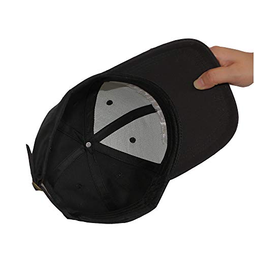 Gamusi Game Stranding Sam Blue Hat Battle Baseball Cap Letter Bridges Unisex Adjustable Sun Hats (Black Embroidery) - Image 4