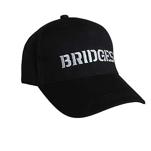 Gamusi Game Stranding Sam Blue Hat Battle Baseball Cap Letter Bridges Unisex Adjustable Sun Hats (Black Embroidery) - Image 1