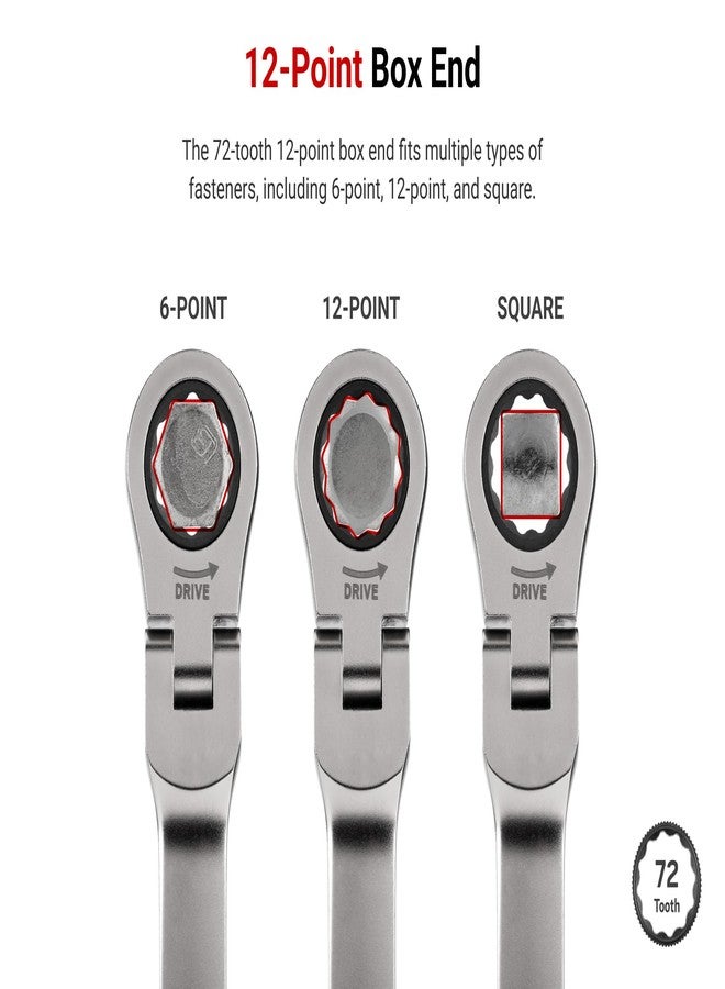 تيكتون مفتاح ربط صندوقي طويل مرن من TEKTON، ١٢ نقطة، برأس سقاطة، مقاس ١٢ × ١٤ مم | WRB36412 - Image 3