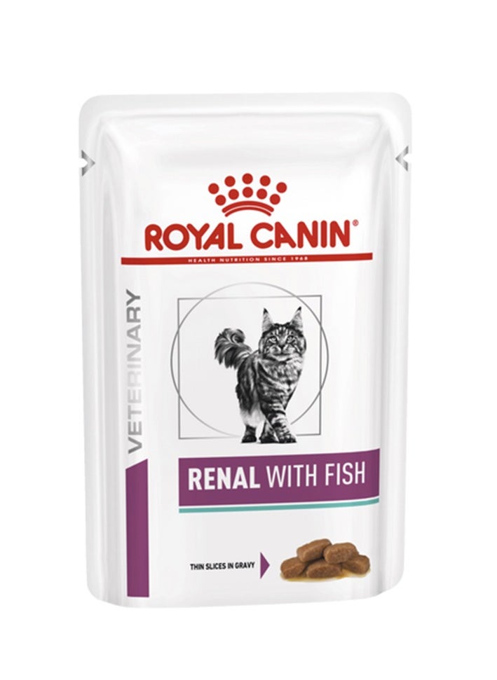 ROYAL CANIN - Royal Canin Veterinary Diet Feline Renal with Fish 85gm - Image 1