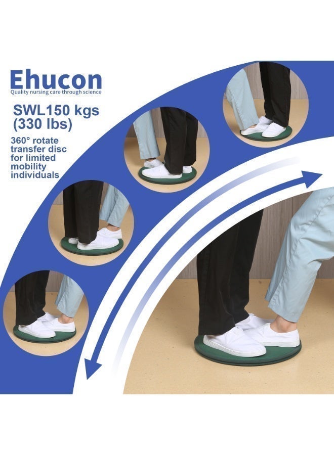 Ehucon Pivot Disc for Patient Transfer,Turning Devices-Transfer Disc with 360°Rotation for Elderly/Disabled,Assist to Move Position from Bed to Wheelchair/Seat/Car,15.7" Diameter - Image 4