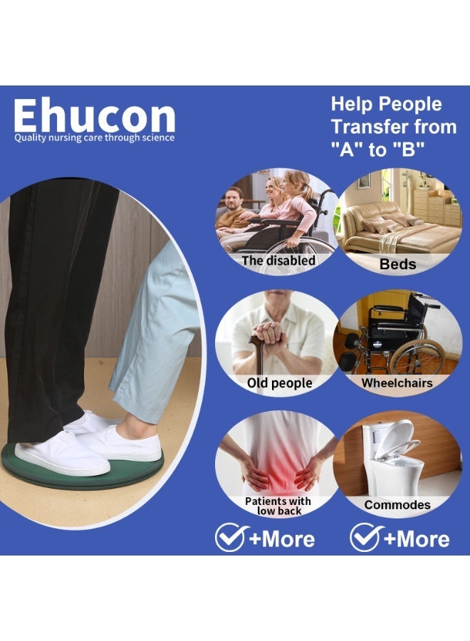Ehucon Pivot Disc for Patient Transfer,Turning Devices-Transfer Disc with 360°Rotation for Elderly/Disabled,Assist to Move Position from Bed to Wheelchair/Seat/Car,15.7" Diameter - Image 3