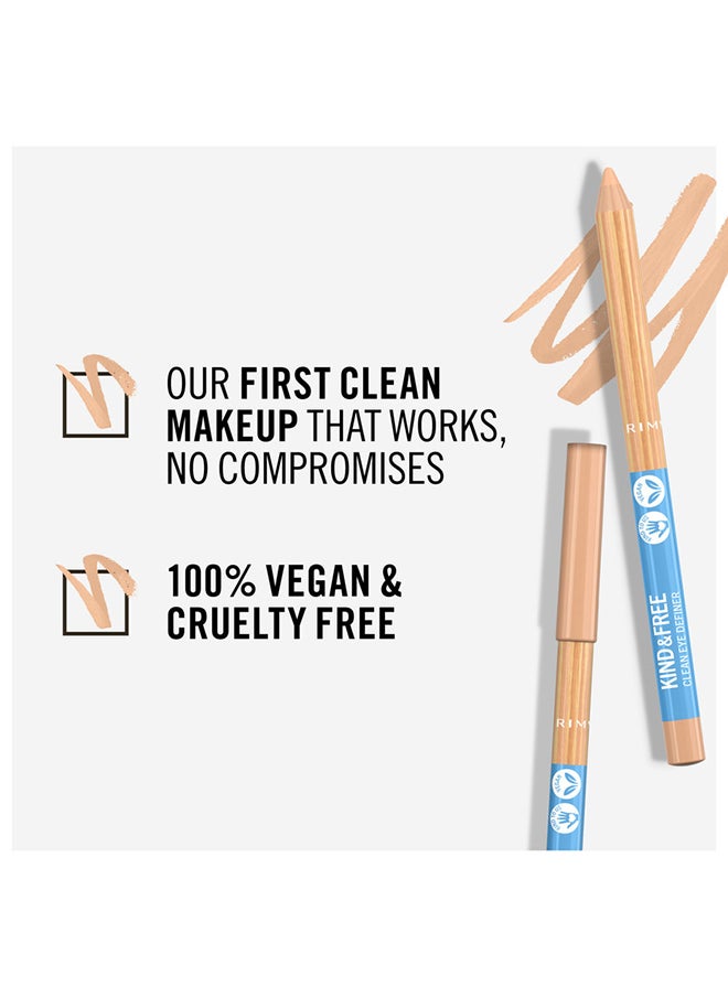 RIMMEL LONDON Kind & Free Clean Eyeliner Pencil - 005 - Creamy White, 1.1g  - Image 4