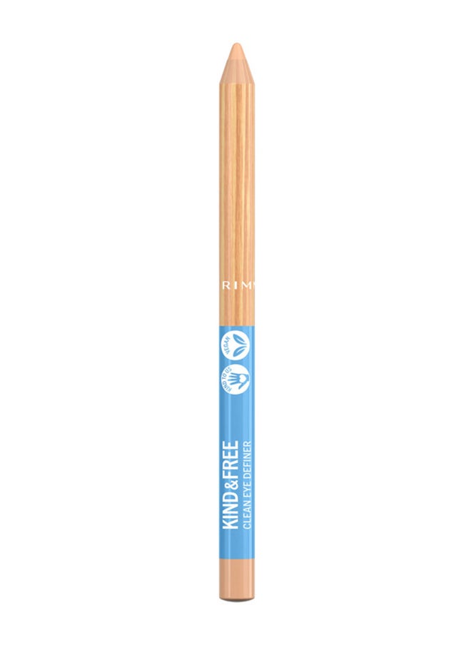 RIMMEL LONDON Kind & Free Clean Eyeliner Pencil - 005 - Creamy White, 1.1g  - Image 1