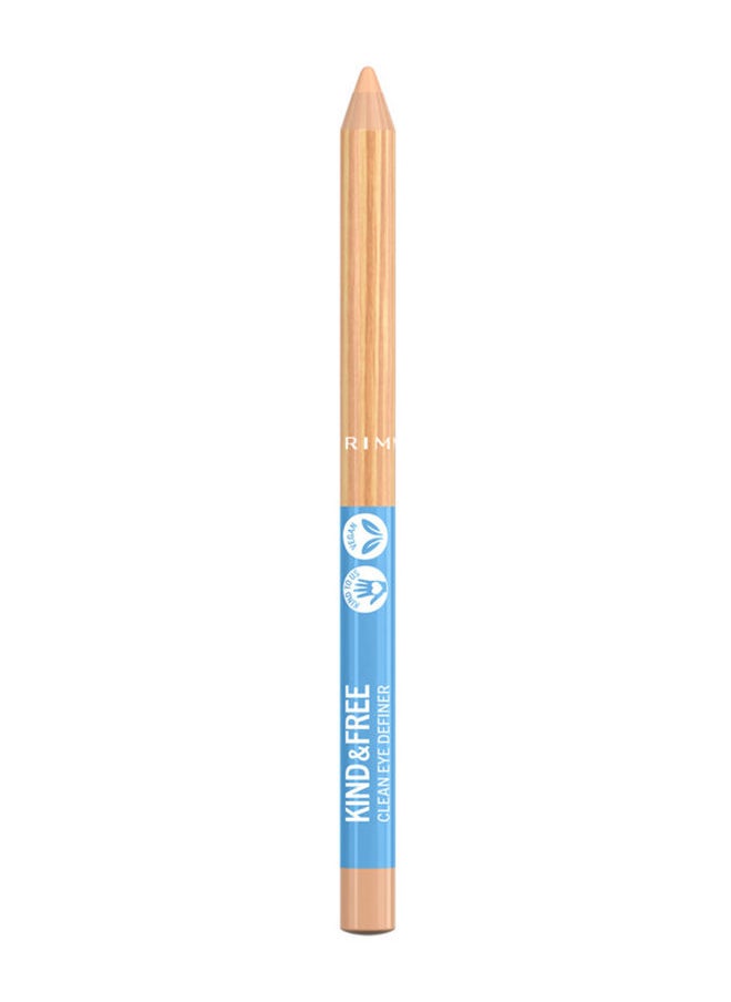 RIMMEL LONDON Kind & Free Clean Eyeliner Pencil - 005 - Creamy White, 1.1g 