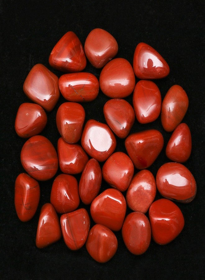 Hindcraft Red Jasper Moonstone Tumbled Stones - Reiki Chakra Healing - Decorative Pebbles & Vase Fillers - Tumble Stone for Jewellery, Reiki Healing, Vastu Correction - Home Office Decor (250 Gram) - Image 2