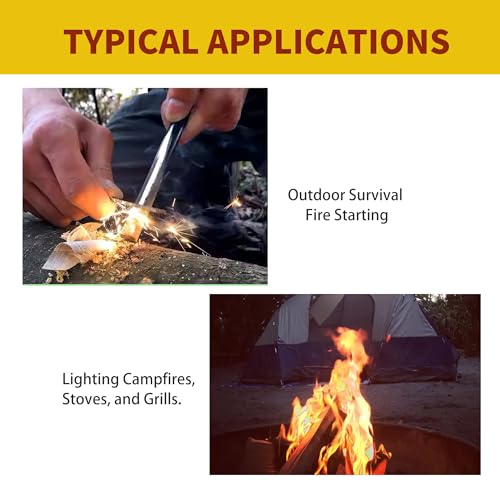 A.I.FORCE 3 Pieces Magnesium Fire Starter Rods, 99% High Purity Magnesium Metal Rod, 3.5" x 0.63" – Ideal Mg Fire Starter for Survival, Emergency Sparks, Outdoor Camping Hiking (900mm x 16mm) - Image 4