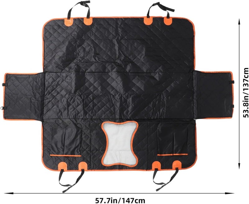 ULTECHNOVO Dog Car Seat Extender and Waterproof Backseat Protector for Dogs, Non-Slip Pet Hammock Cover, Sturdy Travel Pad for Car Rear Seat - Image 2