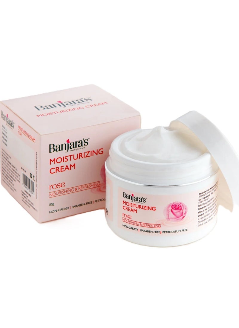 Moisturizing Cream Rose - Nourishing and Refreshing - Non Greasy, Paraben Free, Petrolatum Free - Anti Ageing Cream 50g - pzsku/Z3F0283EC6F43A2DF4D2BZ/45/_/1739186522/94d6ecbd-1161-4776-b80f-b37ee81d5c5f