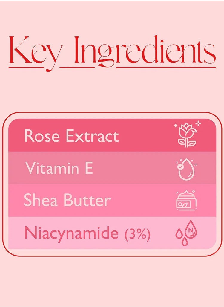 Moisturizing Cream Rose - Nourishing and Refreshing - Non Greasy, Paraben Free, Petrolatum Free - Anti Ageing Cream 50g - pzsku/Z3F0283EC6F43A2DF4D2BZ/45/_/1739186523/54db34f6-47e4-47de-917b-623a070e8ef7