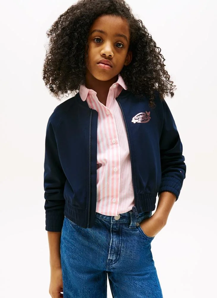 TOMMY HILFIGER Kids Interlock Panel Zip Through