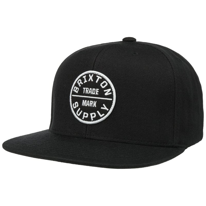 Brixton Men's Oath III Medium Profile Adjustable Snapback Hat, black, One Size - Image 1