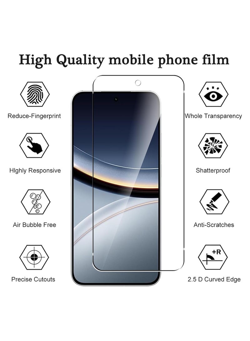 general Xiaomi POCO F7 Transparent Protective Case with 3 Tempered Glass Screen Protectors, Ultra-thin Soft TPU Corner Bumper Airbag Drop Protection Shockproof and Scratch-resistant Crystal Phone Case - Image 4