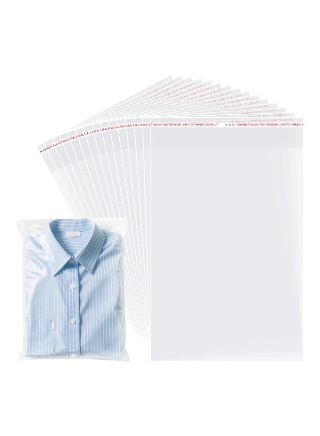 Duravel 200Pcs 10" x 14" inches Clear Resealable Poly Mailers Bag,Self Adhesive Sealing OPP Cello Bags for Bakery Cookies Candy Treats Decorative Wrappers (Pack Of 200) - Image 1