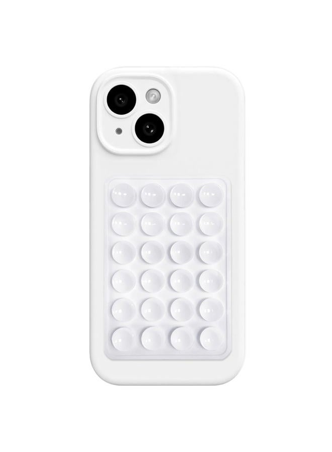 AZXYI Silicone Suction Phone Case Mount, Non Slip Sticky Phone Grip for Cellphone, Strong Grip Holder for Selfies and Videos (White) - Image 1
