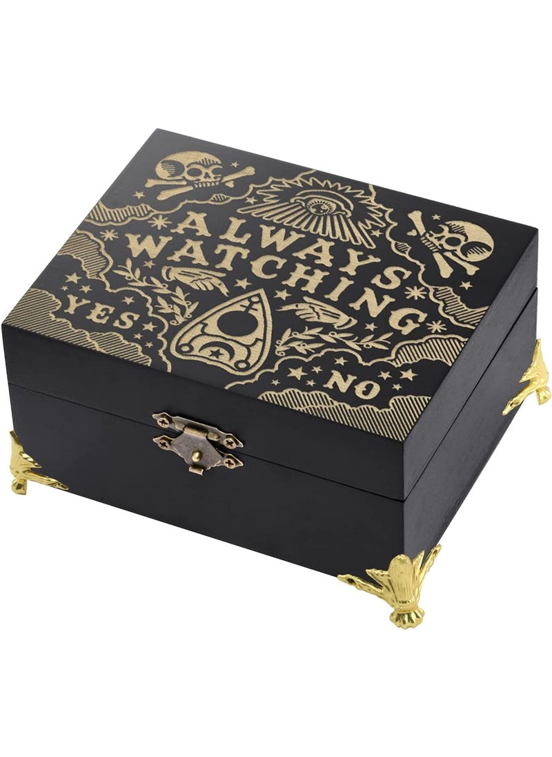 Teclican Golden Retro Design Decorative Wood Case LegsJewelry Box Feet Hardware for Wooden CasesCabinetsJewelryGift BoxesWine BoxesColor Golden Size118x118x114 inch Pack of 4  - Image 5