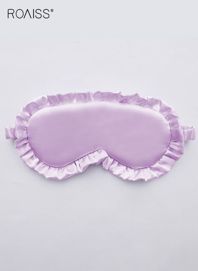 roaiss Lace Eye Mask Sleep Elastic Band Eye Mask Light Blocking Non Pressure Breathable Travel Embroidered Eye Protector - Image 1