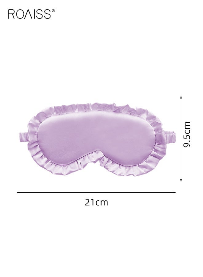 roaiss Lace Eye Mask Sleep Elastic Band Eye Mask Light Blocking Non Pressure Breathable Travel Embroidered Eye Protector - Image 2