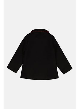 Nicole Miller Kids Girl Girl Textured Parka Jacket, Black  - Image 2