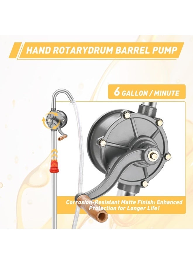 YOUWE7 55 gallon drum pump,hand barrel pump 55gallon,oil pump for 55 gallon drum, Heavy-Duty Hand Pump For 15 To 55 Gallon Drums, Ideal For Transferring Heating Oil, Motor Oil, And Transmission Fluid - Image 4