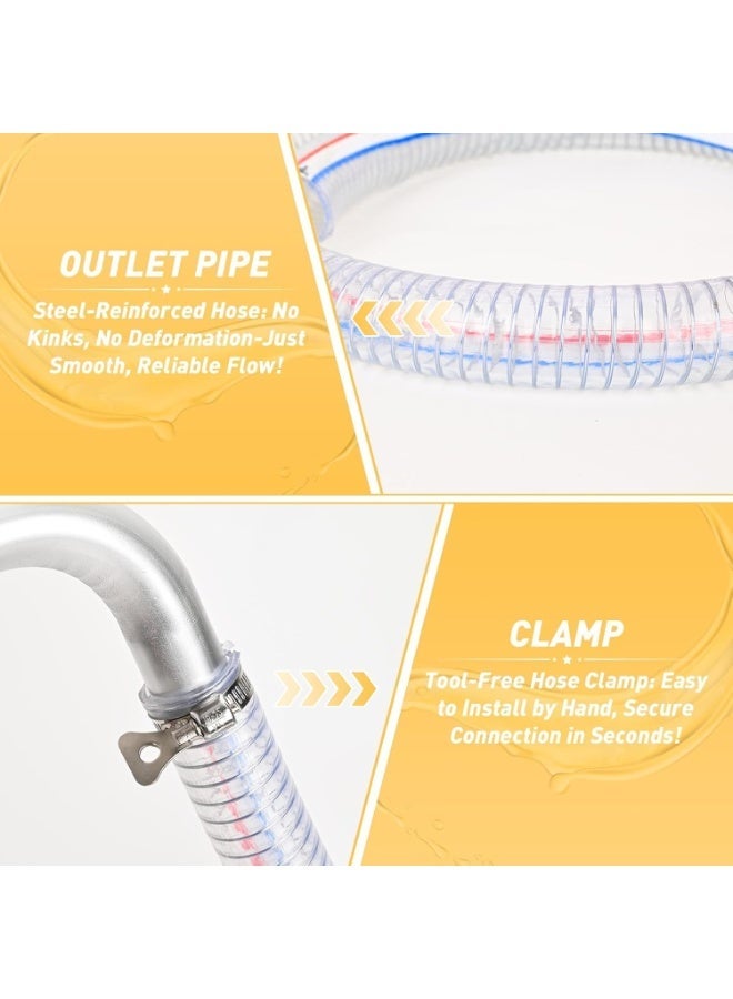 YOUWE7 55 gallon drum pump,hand barrel pump 55gallon,oil pump for 55 gallon drum, Heavy-Duty Hand Pump For 15 To 55 Gallon Drums, Ideal For Transferring Heating Oil, Motor Oil, And Transmission Fluid - Image 5