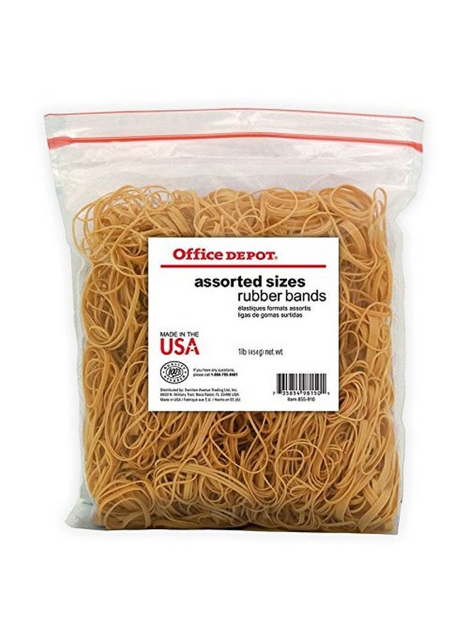 Rubber Bands, #54, Assorted Sizes, 1 Lb. Bag, 2454408