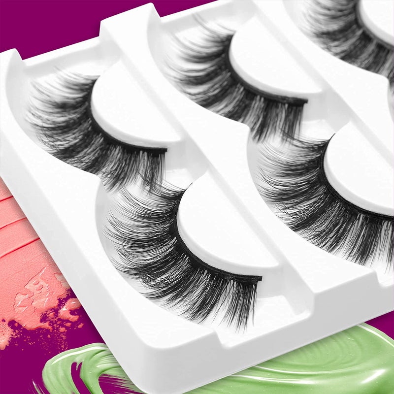 Eliace Lashes Wispy Luxury False Eyelashes Wispies Natural 3D Mink Eyelashes Faux Mink Lashes Fluffy Cat Eye Lashes Pack Professional Fake Eye lashes Natural Look Reusable Strip Lashes 15 Pairs Dubai - Image 5