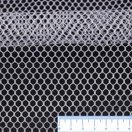 VoizVony 29.5 x 59 Inch White Mesh Fabric Slightly Stretchy for Sewing Projects, Shopping Bag, Backpack Pocket and Straps and Netting Clothes - Image 4
