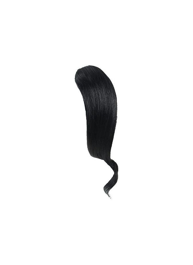 Estelle 2 Pieces Wave Side Bang Clip in Bangs Real Human Hair Wave Fringe Hair Extensions Jet Black  - Image 2