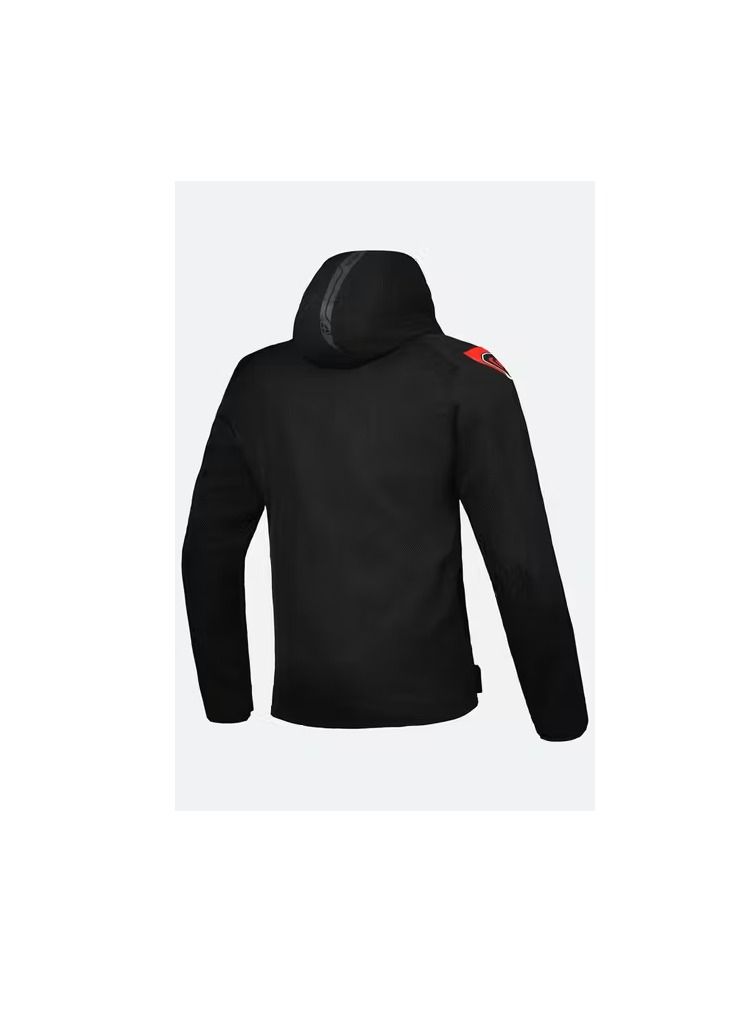 ixon Ixon FIERCE MC Textile Jacket Black-White-Red  - Image 2