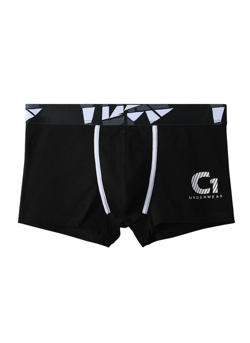 Generic Mens Underwear Mens Pure Cotton Underpants Boxers Personalized Youth Boxer Shorts Breathable Summer Thin Fashionable Tight Pants Grey  - Image 3