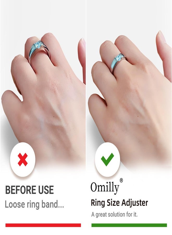 Omilly Filled Metal Ring Guard for Loose Rings, 12 Piece Set with 2 Styles (Metal Ring Guards, Spiral Coils), Ring Spacer Fits Ring Widths 1-10mm, Invisible Resizing Solution for Women & Men - Image 4