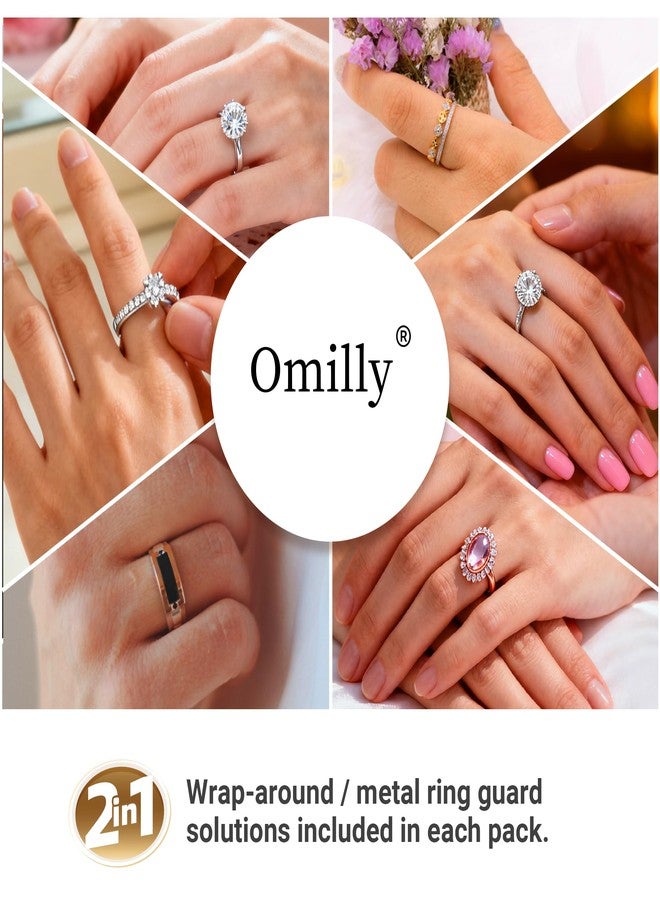 Omilly Filled Metal Ring Guard for Loose Rings, 12 Piece Set with 2 Styles (Metal Ring Guards, Spiral Coils), Ring Spacer Fits Ring Widths 1-10mm, Invisible Resizing Solution for Women & Men - Image 2