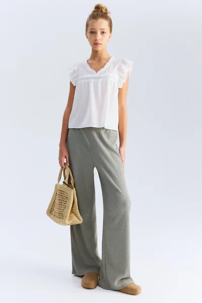 اتش اند ام بنطلون جيرسيه بنقوش