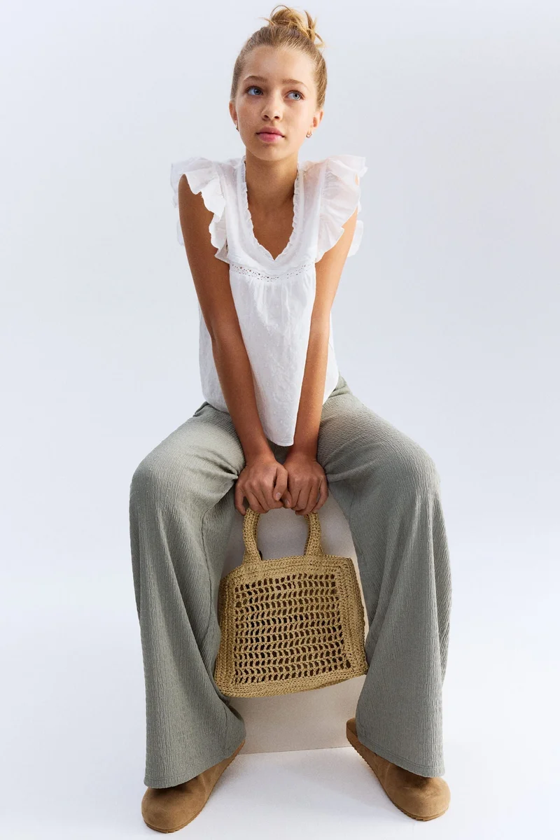 اتش اند ام بنطلون جيرسيه بنقوش