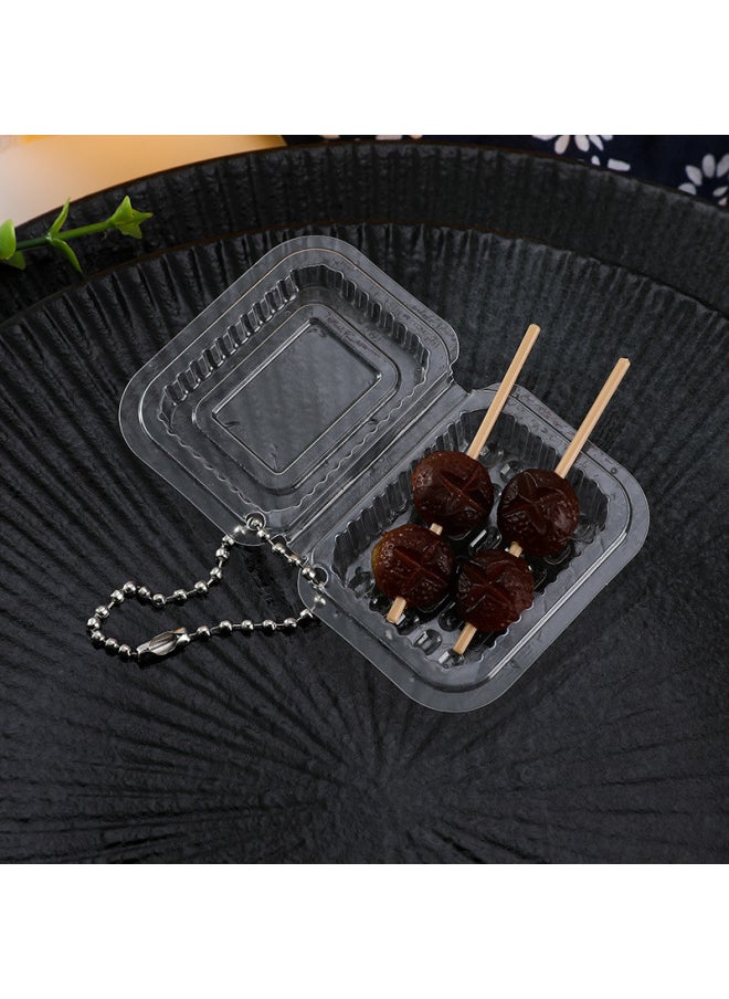 null - PVC Simulation Mini Alms Bowl Chicken String Incense Food Play Toy Miniature Barbecue String Key Chain Lunch Box Pendant-Color:Meatball Bobo Chicken-Specifications:As Shown In The Picture - Image 1