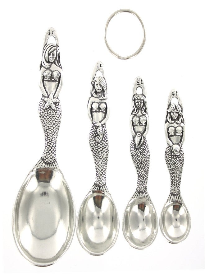 Basic Spirit Pewter Mermaid Measuring Spoons Set of 4 - Image 1