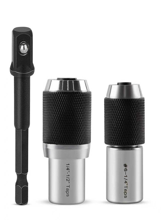 PPZ Tap Socket Set 3pcs with Adjustable Jaws, 3/8" Drive Tap Handle Tool for Reamers, Screw Extractors (#6-1/2"), Tap Extractor Set, Ratcheting Tap Handle - Image 1