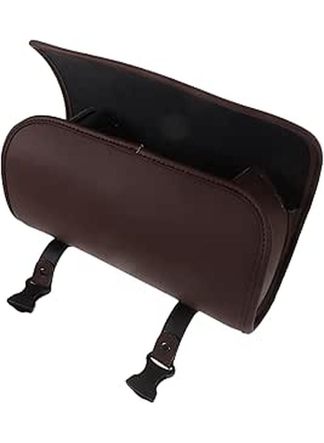 Motorcycle Handlebar Bag And Tail Saddlebag Organizer Deep Brown Tool Storage Bag - Image 1