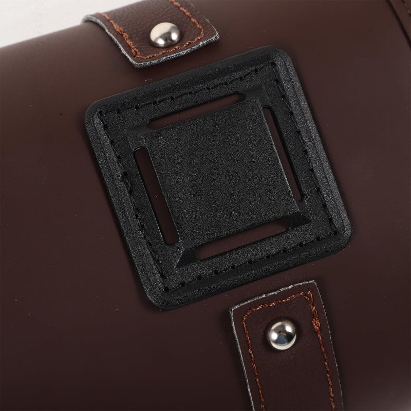 Motorcycle Handlebar Bag And Tail Saddlebag Organizer Deep Brown Tool Storage Bag - Image 4