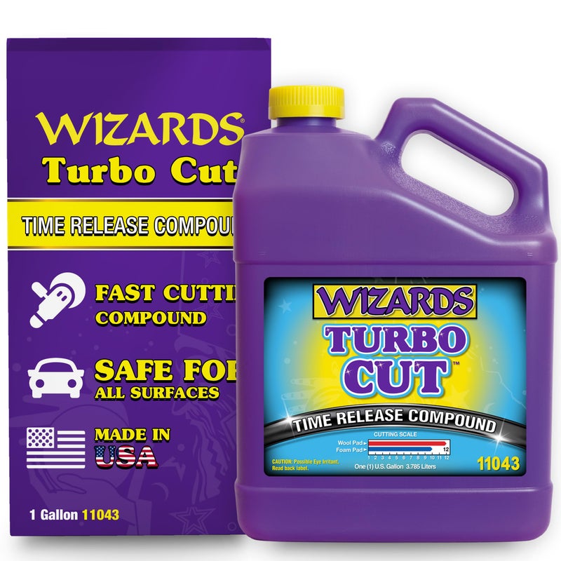 Wizards Turbo Cut Buffing Compound for Car Scratch Repair 1 Gallon Removes 12001500 Scratches Rubbing Compound for Cars Boats Paint Restorer for Vehicles