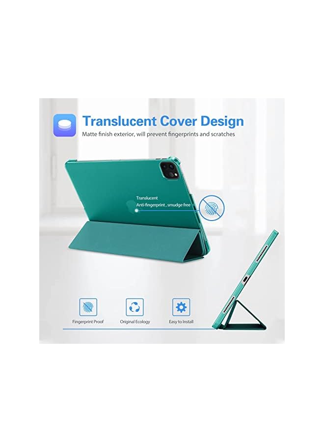 Procases iPad Pro 11 Inch Case 2022/2021/2020/2018, Slim Stand Hard Back Shell Smart Cover for iPad Pro 11 Inch 4th Generation 2022/3rd Gen 2021/2nd Gen 2020/1st Gen 2018 -Emerald - Image 2