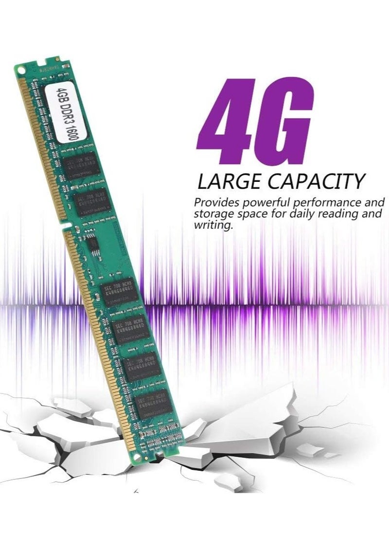 Generic MIAOGE Aconga Laptop Memory DDR3 PC3-12800, 240Pin Mini DDR3 4GB 1600Mhz Module Board RAM Designed for PC3-12800 Memory Computer Compatibility for Intel/AMD  - Image 2