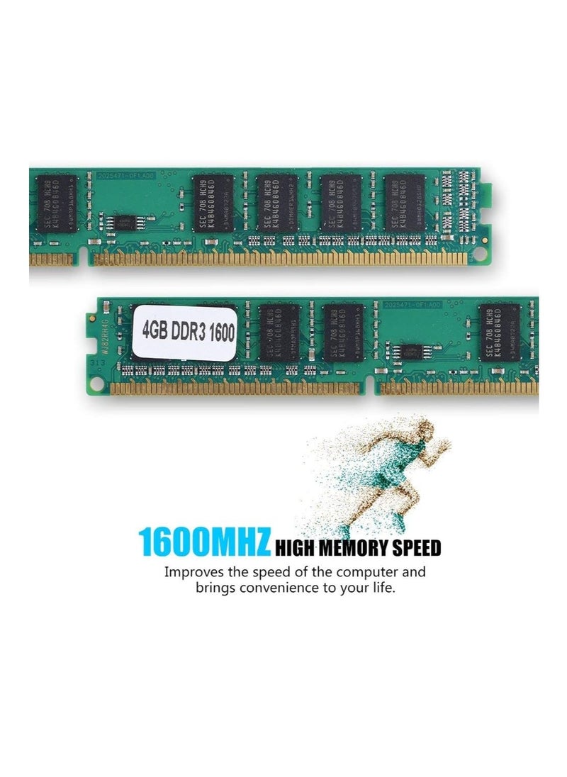 Generic MIAOGE Aconga Laptop Memory DDR3 PC3-12800, 240Pin Mini DDR3 4GB 1600Mhz Module Board RAM Designed for PC3-12800 Memory Computer Compatibility for Intel/AMD  - Image 3