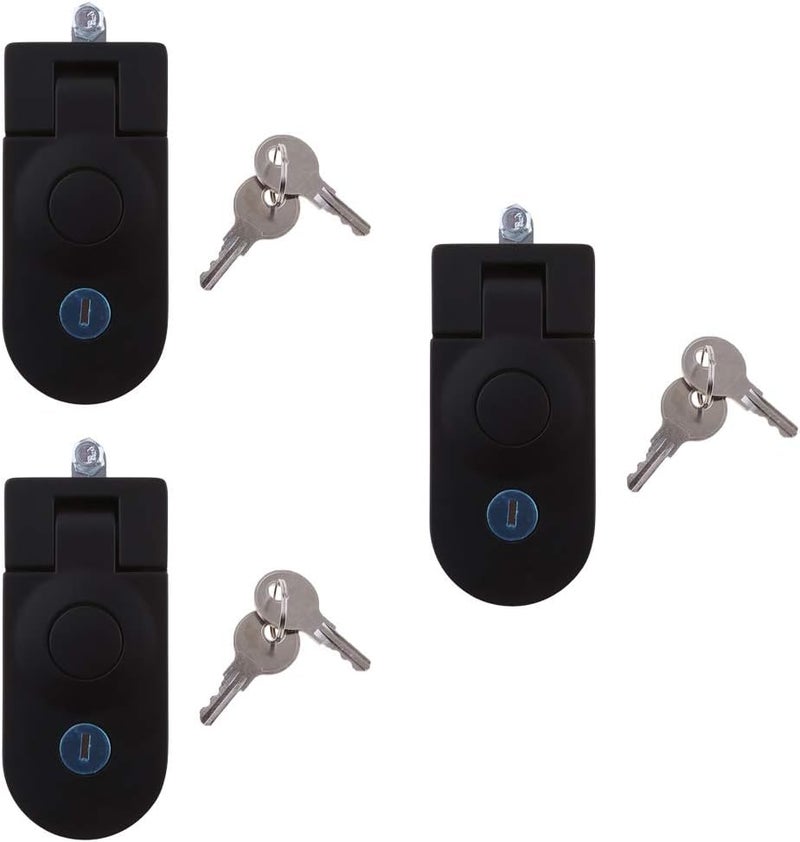 klarako3x Compression Latch Lock Large Horsebox Locker Door Tack Box Toolbox Black - Image 1